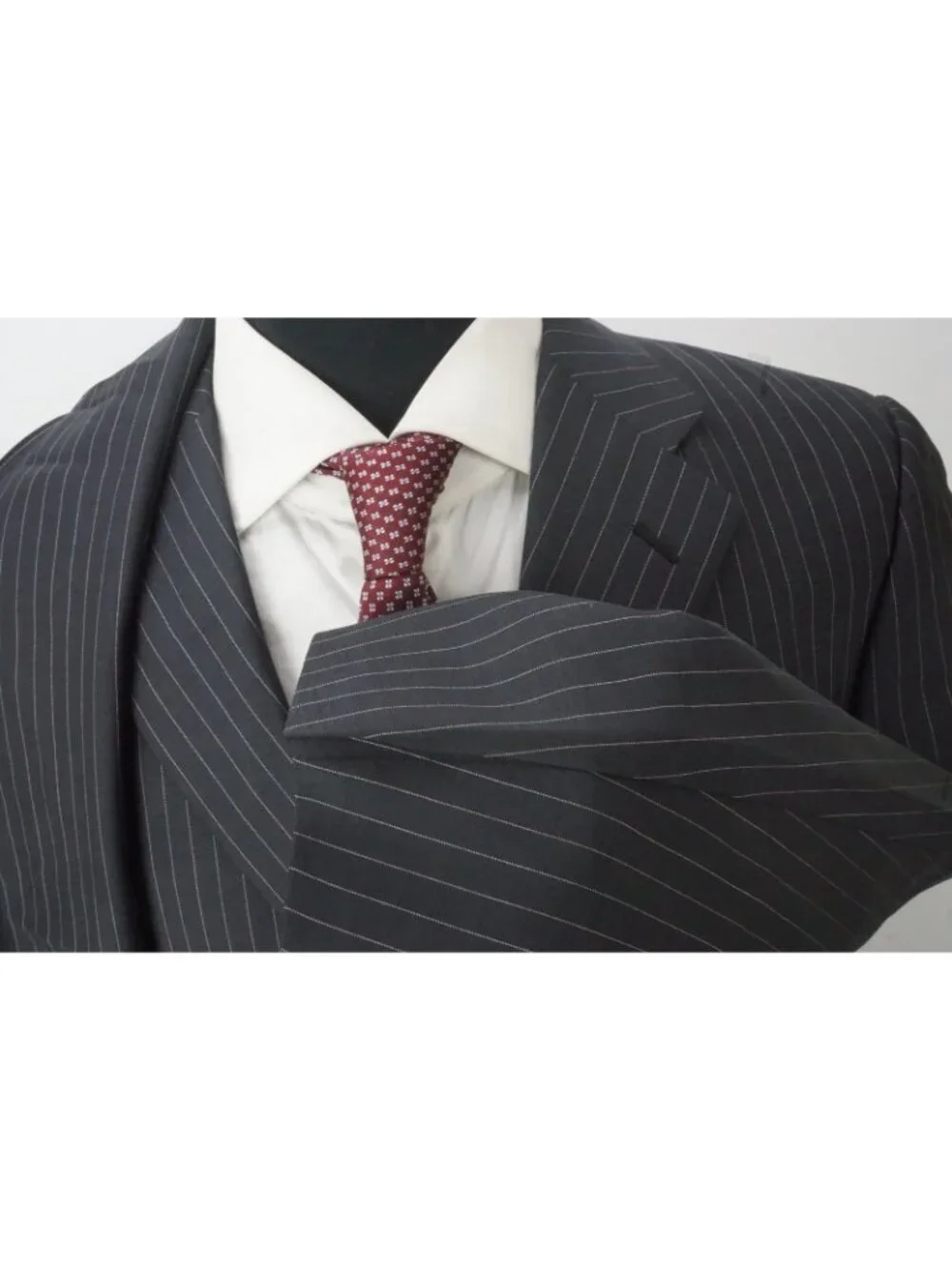 Burberry London Blue Striped Silk Blend 2 Pc Suit Jacket Pants 46R EU BRAND NEW